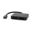 USB-C Adapter | USB 3.2 Gen 1 | USB-C Hane | 2x Displayport Female | 4K@60Hz | 0.20 m | Rund | Nickelplaterad | PVC | Svart | Låda - Dator och nätverk - 5412810443345 - 40