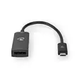 USB-C Adapter | USB 3.2 Gen 1 | USB-C Hane | DisplayPort Hona | 8K@30Hz | 0.20 m | Rund | Nickelplaterad | PVC | Svart | Låda - Dator och nätverk - 5412810336135 - 10