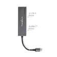 USB-hubb | 1x USB-C 3.2 Gen 2 Male | 2x USB-A 3.2 Gen 2 Female / 2x USB-C 3.2 Gen 2 Female | 4-Port port(s) | USB 3.2 Gen 2 | USB ström | 10 Gbps - Dator och nätverk - 5412810412815 - 55