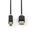 USB-kabel | USB 2.0 | USB-A Hane | USB-B Hane | 480 Mbps | Guldplaterad | 2.00 m | Rund | PVC | Antracit | Låda - Dator och nätverk - 5412810263455 - 6