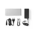 USB Dockningsstation | USB 3.2 Gen 1 | USB-C Hane | DisplayPort Hona / HDMI Utgång / RJ45 Hona / VGA hona 15p / 2x 3.5 mm, Hona / 2x USB-C / 4x USB-A | 0.20 m | Rund | Nickelplaterad | Flätad / Nylon | Vit | Window Box med Euro Lock - Dator och nätverk - 5412810329595 - 75