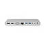 USB Dockningsstation | USB 3.2 Gen 1 | USB-C Hane | DisplayPort Hona / HDMI Utgång / RJ45 Hona / VGA hona 15p / 2x 3.5 mm, Hona / 2x USB-C / 4x USB-A | 0.20 m | Rund | Nickelplaterad | Flätad / Nylon | Vit | Window Box med Euro Lock - Dator och nätverk - 5412810329595 - 4