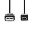 USB-kabel | USB 2.0 | USB-A Hane | USB Mini-B 5 pin Hane | 480 Mbps | Nickelplaterad | 2.00 m | Rund | PVC | Svart | Låda - Dator och nätverk - 5412810288885 - 10