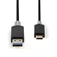 USB-kabel | USB 3.2 Gen 1 | USB-A Hane | USB-C Hane | 60 W | 5 Gbps | Guldplaterad | 1.00 m | Rund | PVC | Antracit | Kartong med fönster - Dator och nätverk - 5412810263615 - 10