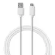 USB-kabel | USB 3.2 Gen 1 | USB-A Hane | USB-C Hane | 60 W | 5 Gbps | Nickelplaterad | 2.00 m | Rund | PVC | Vit | Låda - Dator och nätverk - 5412810317745 - 1