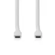 USB-kabel | USB 3.2 Gen 1 | USB-C Hane | USB-C Hane | 60 W | 4K@60Hz | 5 Gbps | Nickelplaterad | 1.50 m | Rund | Silikon | Vit | Låda - Dator och nätverk - 5412810417995 - 10