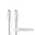 USB-kabel | USB 3.2 Gen 1 | USB-C Hane | USB-C Hane | 60 W | 4K@60Hz | 5 Gbps | Nickelplaterad | 1.50 m | Rund | Silikon | Vit | Låda - Dator och nätverk - 5412810417995 - 2