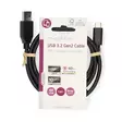 USB-kabel | USB 3.2 Gen 2 | USB-A Hane | USB-C Hane | 60 W | 10 Gbps | Nickelplaterad | 1.00 m | Rund | PVC | Svart | Label - Dator och nätverk - 5412810422005 - 66