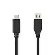 USB-kabel | USB 3.2 Gen 2 | USB-A Hane | USB-C Hane | 60 W | 10 Gbps | Nickelplaterad | 1.00 m | Rund | PVC | Svart | Label - Dator och nätverk - 5412810422005 - 1