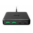 Laddare | 65 W | 2x USB-C /2x USB | Svart | Swissten - Nätladdare - 8595217482845 - 1