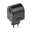 Eluttag Adapter | Euro / Typ C (CEE 7/16) | 100 - 240 V AC 50/60 Hz | 12 V DC | 6 W | Strömadapter | 0.3 A | Svart | Plast - Nedis produkter - 5412810292585 - 1