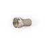 F-kontakt | Rak | Hane | Nickelplaterad | 75 Ohm | Twist-On | Kabel input diameter: 7.5 mm | Zinc Alloy | Silver | 25 st. | Plastpåse - Antennkontakter och adaptrar - 5412810299935 - 4