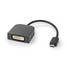 USB-C Adapter | USB 3.2 Gen 1 | USB-C Hane | DVI-D 24+1-Pin Hona | 1080p | 0.20 m | Rund | Nickelplaterad | PVC | Svart | Kuvert - Dator och nätverk - 5412810331215 - 3