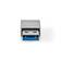 USB-A Adapter | USB 3.2 Gen 1 | USB-A Hane | USB-C Hona | 5 Gbps | Rund | Nickelplaterad | Silver | Kartong med täckt fönster - Dator och nätverk - 5412810334445 - 2