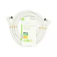 Koaxialkabel | IEC (Koax) Hane | IEC (Koax) Hona | Nickelplaterad | 120 dB | 75 Ohm | Fyra skydd | 5.00 m | Rund | PVC | Vit | Label - Antennkablar - 5412810425945 - 66