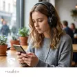 On-Ear Trådbundna Hörlurar | USB-C | Kabellängd: 1.10 m | Svart - Trådlösa hörlurar - 5412810478835 - 5