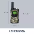 Set med 2 walkie talkies med räckvidd på upp till 7 kilometer Kamouflage - Walkie-talkies och megafoner - 8712412593675 - 58