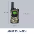 Set med 2 walkie talkies med räckvidd på upp till 7 kilometer Kamouflage - Walkie-talkies och megafoner - 8712412593675 - 55