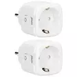 Smart Wi-Fi-kontakt med energimätare 16A 3680W 2-pack Vit - Smarta eluttag - 8712412586325 - 45