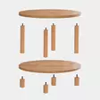 Soffbord Hanah Home Roby Furu Spånskiva 70x43,7 cm - Soffbord - 8683342852005 - 4