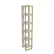 Bokhylla Hanah Home Polka 2 Vit Spånskiva 32,2x178,5x31,3 cm - Bokhyllor - 8681875670585 - 1