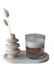 Doftljus Set Aberto Design Glamour Candle Vit Betong Soya 12x7x7 cm 9x10x9 cm 18x9x2 cm - Ljus och lyktor - 8684283555475 - 1