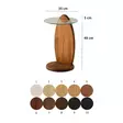 Sidobord Hanah Home Surf Chesnut Transparent Härdat Glas Massiv Furu 35x53x35 cm - Sidobord och extrabord - 8684283311125 - 9