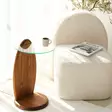 Sidobord Hanah Home Surf Chesnut Transparent Härdat Glas Massiv Furu 35x53x35 cm - Sidobord och extrabord - 8684283311125 - 2