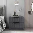 Sängbord Hanah Home Kale Plus Antracit Spånskiva 50x47x40 cm - Nattduksbord - 8683742567325 - 9