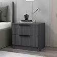 Sängbord Hanah Home Kale Plus Antracit Spånskiva 50x47x40 cm - Nattduksbord - 8683742567325 - 1