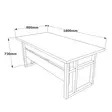 Skrivbord Hanah Home Mn01 Ba Valnöt Spånskiva 180x73x90 cm - Skrivbord - 8683342404365 - 5