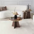 Soffbord Hanah Home Mushroom Guld Valnöt Spånskiva 60x40x60 cm - Soffbord - 8684282402565 - 4