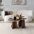 Soffbord Hanah Home Mushroom Guld Valnöt Spånskiva 60x40x60 cm - Soffbord - 8684282402565 - 5