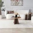 Soffbord Hanah Home Mushroom Guld Valnöt Spånskiva 60x40x60 cm - Soffbord - 8684282402565 - 1