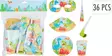 Dinosauriekalas set 36 delar lasten juhliin - Festdekorationer - 8721037356985 - 1
