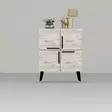 Konsolbord Hanah Home Efes Ephesus Marmormönster Svart Spånskiva 70x90x35 cm - Byråer och skåp - 8684282905585 - 4