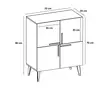 Konsolbord Hanah Home Efes Ephesus Marmormönster Svart Spånskiva 70x90x35 cm - Byråer och skåp - 8684282905585 - 1
