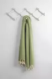 Fouta Mijölnir Valnötsgrön Honungskaka 100% Bomull 95x190 cm - Handdukar - 8683342757065 - 5