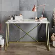 Skrivbord Hanah Home Anemon Vit Guld Spånskiva 120x75x60 cm - Skrivbord - 8681875920765 - 3