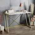 Skrivbord Hanah Home Anemon Vit Guld Spånskiva 120x75x60 cm - Skrivbord - 8681875920765 - 2