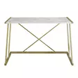 Skrivbord Hanah Home Anemon Vit Guld Spånskiva 120x75x60 cm - Skrivbord - 8681875920765 - 1