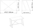 Skrivbord Hanah Home Anemon Vit Guld Spånskiva 120x75x60 cm - Skrivbord - 8681875920765 - 5