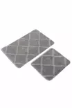 Badrumsmatta Set Mijölnir Grå 100% Polypropylen Halkfri 50x80 cm & 40x50 cm - Badrumsmattor och våtrumsmattor - 8684283557615 - 1