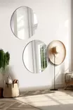 Rund Spegel Hanah Home Modell Silver Akryl MDF 30 cm Diameter - Speglar - 8684282469445 - 2
