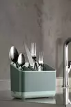 Organisatör, grön, 16,5 x 10 x 14 cm, tålig, lätt att rengöra - Bestick och serveringsredskap - 8684283210725 - 3