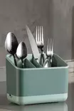 Organisatör, grön, 16,5 x 10 x 14 cm, tålig, lätt att rengöra - Bestick och serveringsredskap - 8684283210725 - 6