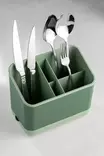 Organisatör, grön, 16,5 x 10 x 14 cm, tålig, lätt att rengöra - Bestick och serveringsredskap - 8684283210725 - 2