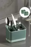 Organisatör, grön, 16,5 x 10 x 14 cm, tålig, lätt att rengöra - Bestick och serveringsredskap - 8684283210725 - 8