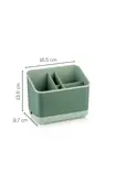 Organisatör, grön, 16,5 x 10 x 14 cm, tålig, lätt att rengöra - Bestick och serveringsredskap - 8684283210725 - 1