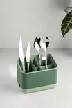 Organisatör, grön, 16,5 x 10 x 14 cm, tålig, lätt att rengöra - Bestick och serveringsredskap - 8684283210725 - 5